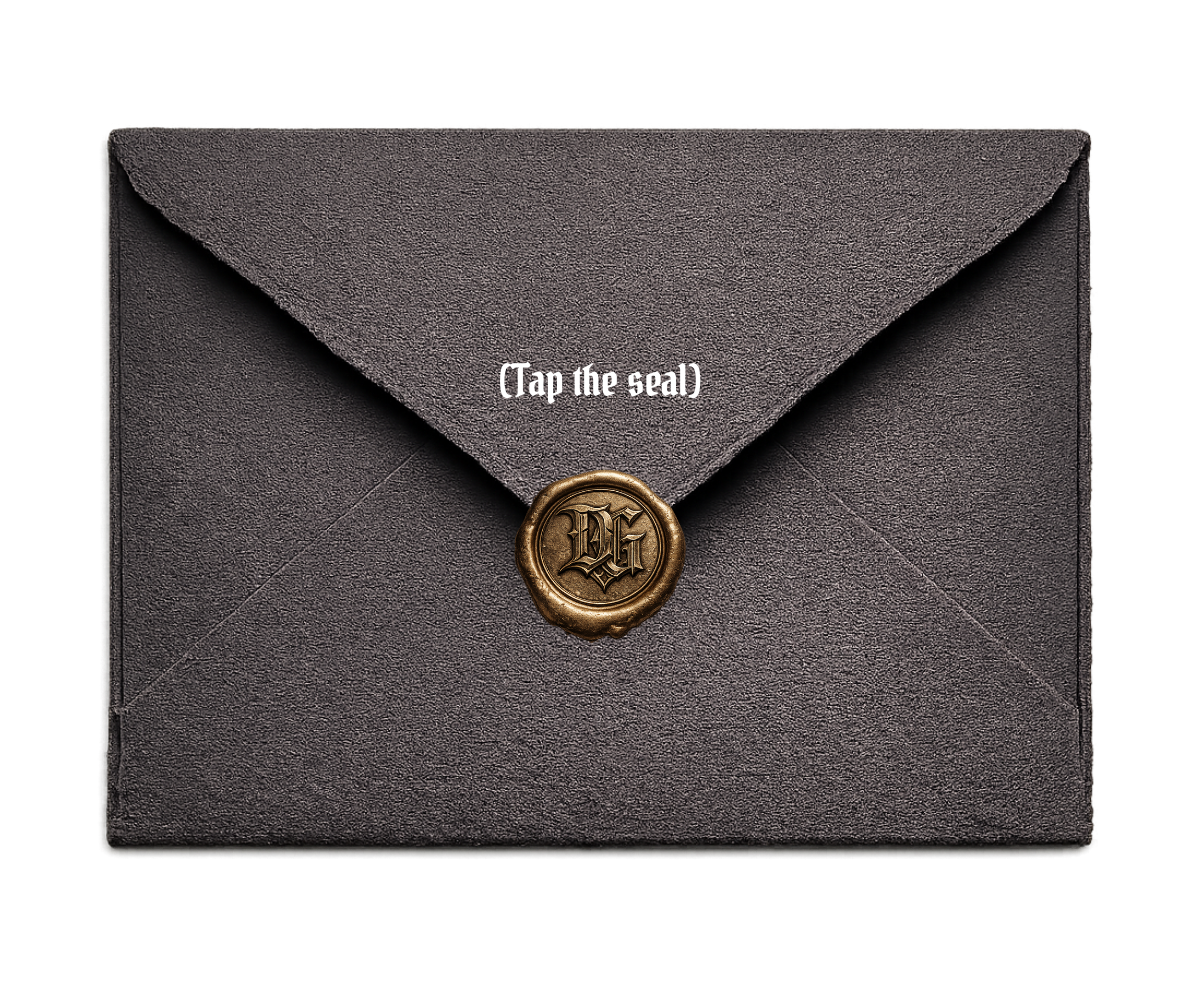 Closed invitation envelope